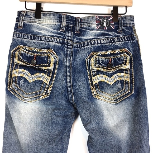 MONARCHY Collection Jeans Embroidered Embellished Western Cowgirl Size 16 / 30 - Picture 4 of 8